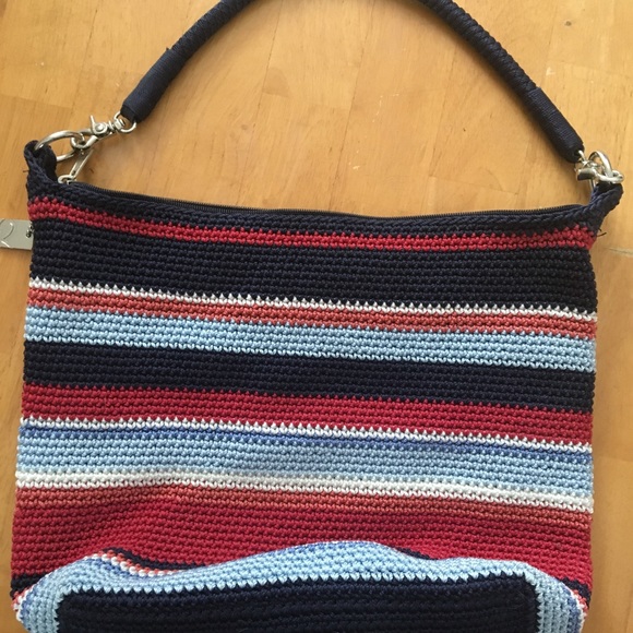 Red/blue striped bag - Picture 3 of 7